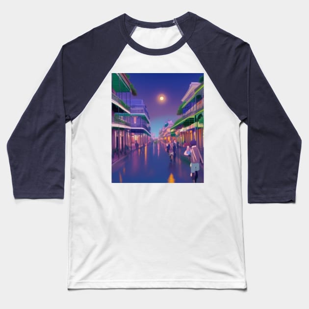 French quarter Baseball T-Shirt by Stephanie Kennedy 